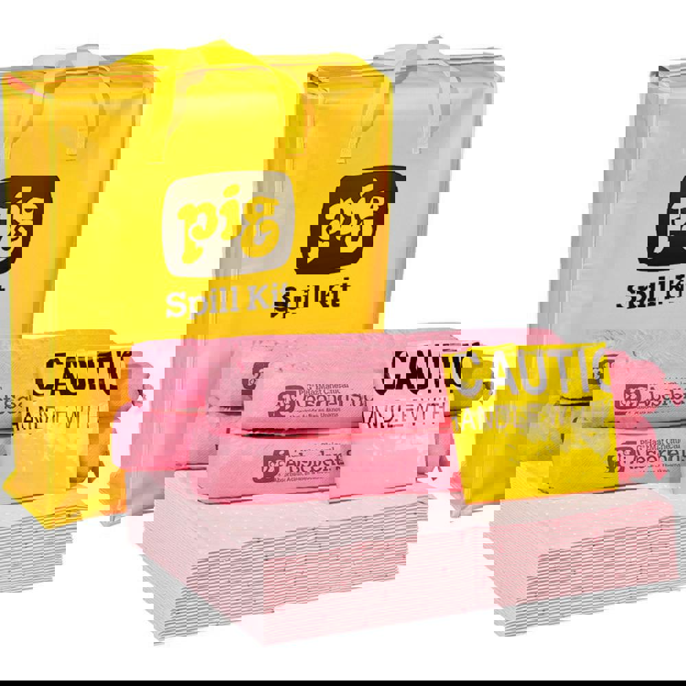 Spill Kits; Kit Type: Chemical & Hazardous Material ; Container Type: Bag ; Absorption Capacity: 9.0gal ; Color: Hi-Vis Yellow ; Portable: Yes